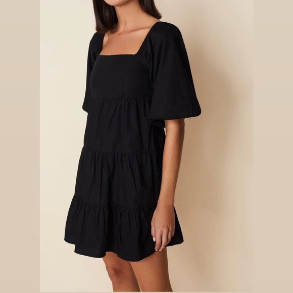 FAITHFULL THE BRAND eryn mini dress black small - Picture 2 of 10